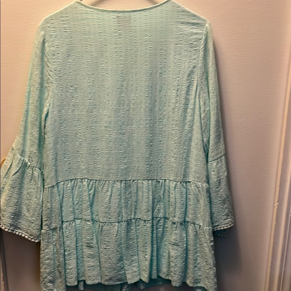 Chaps Women's Aqua Top - Picture 2 of 8